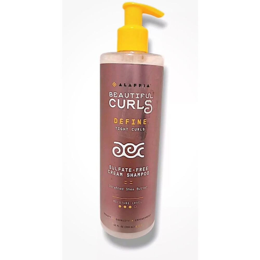 2 pack of Alaffia Hair Care Beautiful Curls Curl Defining Cream Shampoo 12 oz.